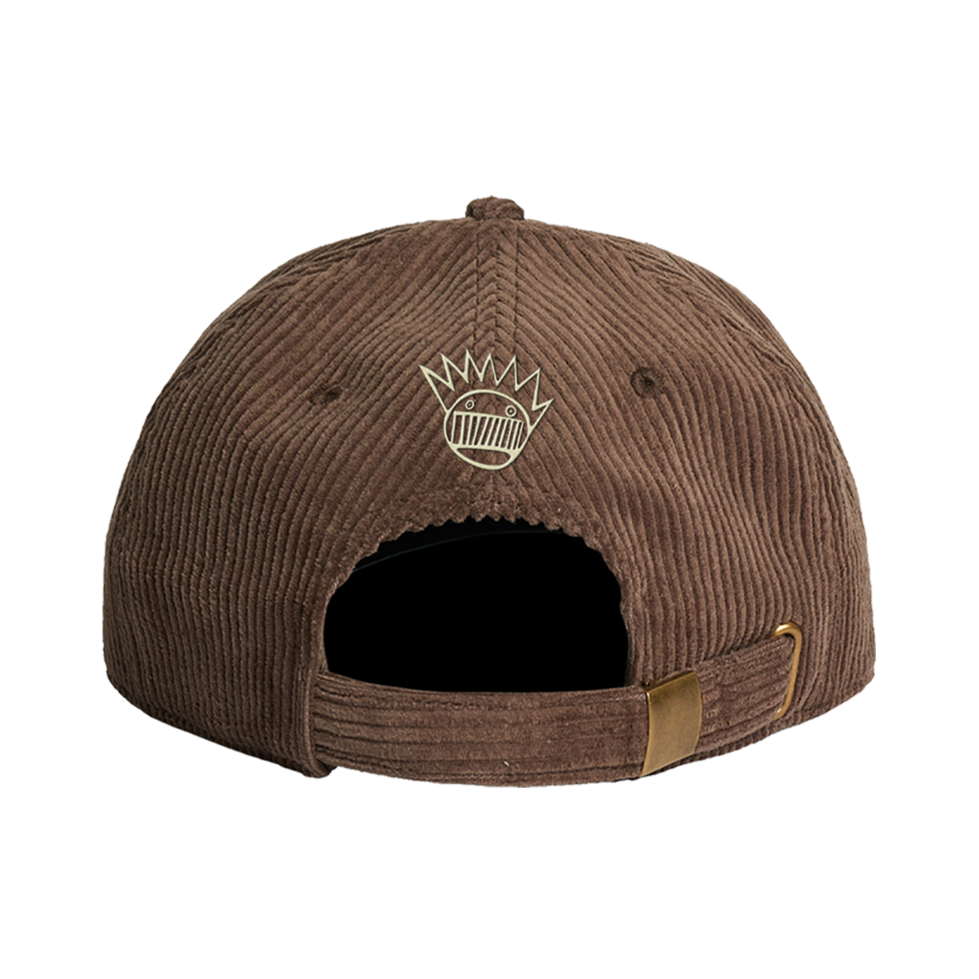 Chocolate & Cheese Script Corduroy Cap Ween